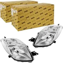 Markenprodukt 2x TYC H4 SCHEINWERFER RECHTS+LINKS für TOYOTA YARIS P9 2005-2009 MIT LWR