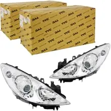 Markenprodukt 2x TYC H7/H1 SCHEINWERFER LINKS+RECHTS LWR MIT MOTOR für PEUGEOT 307 AB 05-2009