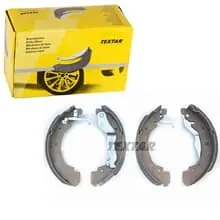 Preisknaller TEXTAR BREMSBACKEN MIT HANDBREMSHEBEL HINTERACHSE FÜR VW CALIFORNIA TRANSPORTER