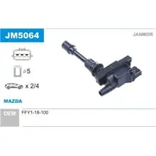 Sonderangebot JANMOR ZÜNDSPULE passend für MAZDA 323 JM5064