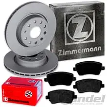 ZIMMERMANN BREMSSCHEIBEN 258mm + BELÄGE VORNE passend für RENAULT CAPTUR + ZOE Begrenztes Angebot
