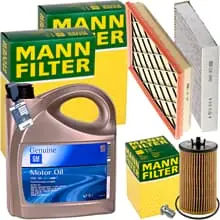 MANN INSPEKTIONSPAKET+5L ORIGINAL 5W30 MOTORÖL passend für 1.6 CDTI OPEL ASTRA J Direktkauf
