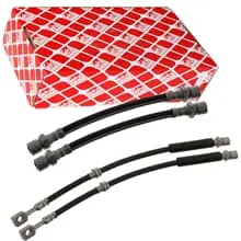 4x FEBI BREMSSCHLAUCH VORNE + HINTEN passend für OPEL VECTRA B CC (J96) 1.6-2.6 Markenprodukt