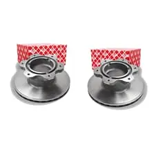 2X FEBI BREMSSCHEIBEN Ø304mm HINTEN PASSEND FÜR MERCEDES-BENZ T2/LN1 VARIO Neu