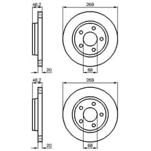 2X BOSCH BREMSSCHEIBEN Ø269mm HINTEN PASSEND FÜR AUDI 100 200 A8 Angebot