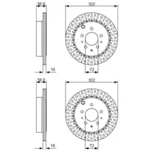 Neue Kollektion 2X BOSCH BREMSSCHEIBEN Ø301,8mm HINTEN PASSEND FÜR MAZDA CX-7