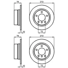 Jetzt Bestellen 2X BOSCH BREMSSCHEIBEN Ø272mm HINTEN PASSEND FÜR BMW 3