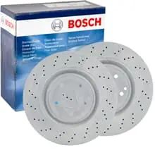 2X BOSCH BREMSSCHEIBEN Ø345mm VORNE PASSEND FÜR MERCEDES-BENZ C-KLASSE CLK SLK Neu Im Sortiment