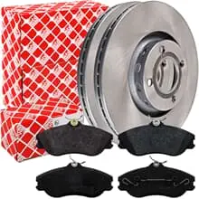 FEBI BREMSSCHEIBEN 276mm + BELÄGE VORNE passend für AUDI 80 B4 CABRIO COUPE B3 Abverkauf