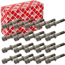Zertifiziert 20x FEBI RADSCHRAUBEN SATZ Länge 85mm KUGELBUND A/G FÜR LEICHTMETALLFELGEN