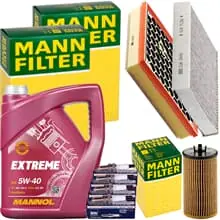 MANN INSPEKTIONSPAKET+5L MANNOL 5W-40 ÖL passend für OPEL INSIGNIA A 1.6 TURBO Schneller Versand