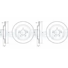 2x DELPHI BREMSSCHEIBEN 302mm VOLL HINTEN passend für HYUNDAI IX35 NEXO TUCSON K Echt
