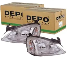 Saisonangebot 2x DEPO H7/H7 PY21W W5W SCHEINWERFER SATZ passend für OPEL COMBO CORSA
