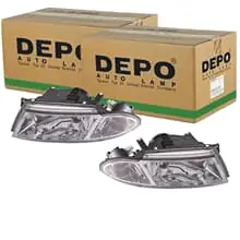Saisonangebot 2x DEPO H4 SCHEINWERFER SATZ passend für MITSUBISHI CARISMA LINKS+RECHTS
