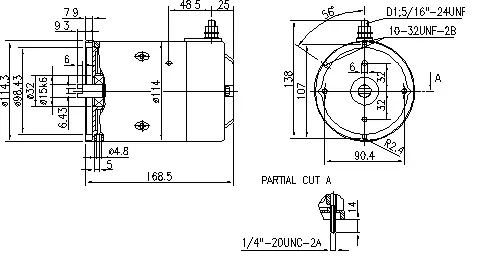Markenware Gleichstrommotor Mahle MM30 IM0313 für MONARCH, 1.6kW 12V