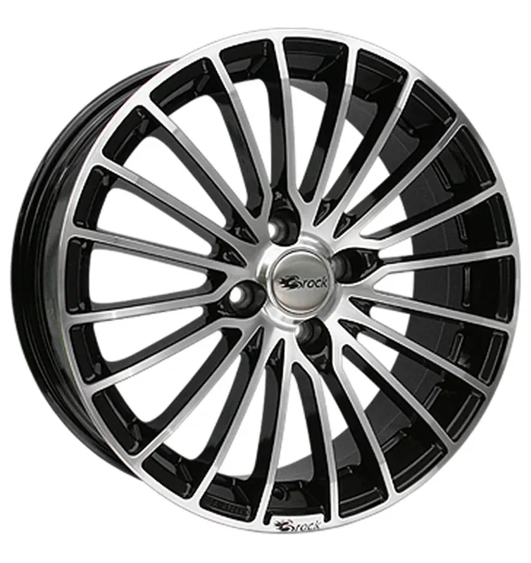 Garantierte Lieferung Brock B24 Schwarz Glanz Voll-Poliert Alufelge 7x17 ET25 4x108/65.1