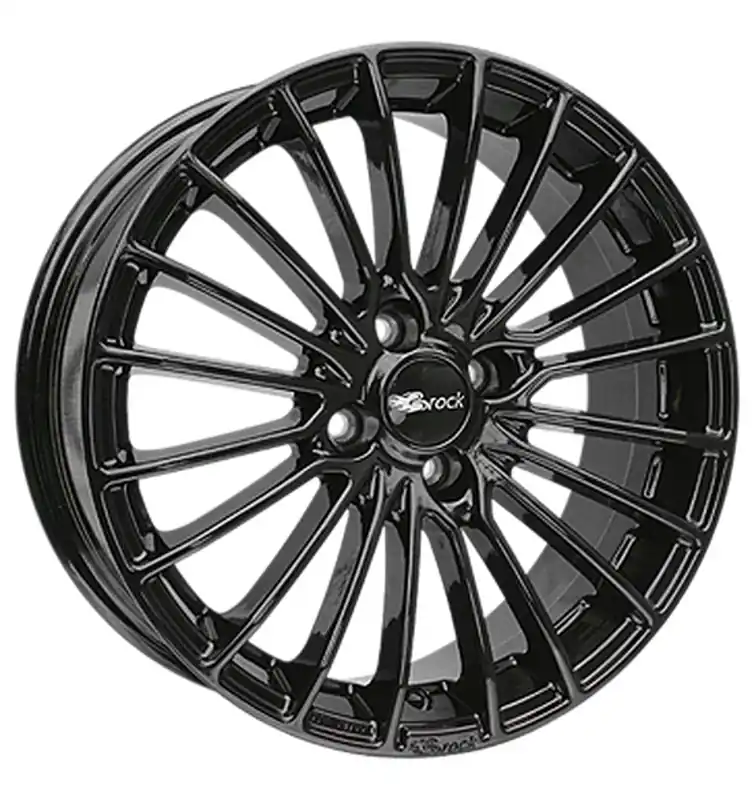 Mega-Angebot Brock B24 Schwarz Glanz Alufelge 7x17 ET35 4x108/63.4